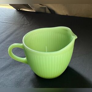 Vintage Fire King Jadeite Jane Ray Ribbed Creamer MCM